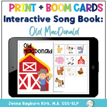 Preview of Interactive Song Book: Old MacDonald PRINT and BOOM DECK