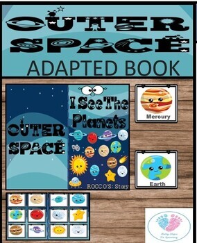Preview of Interactive Adapted Books, The Planets Theme Adapted Book, Autism Adapted Book,