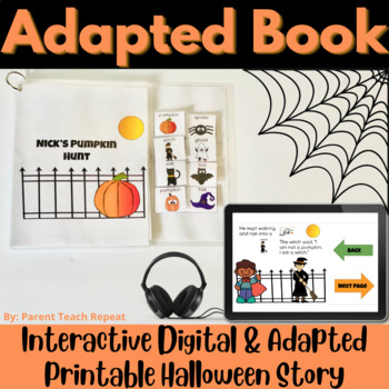 Preview of Interactive Adapted Books for Special Education Autism | Halloween Comprehension