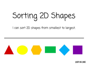 Preview of Interactive Adaptive Book: 2D Two Dimensional Shapes - Sorting Sizes