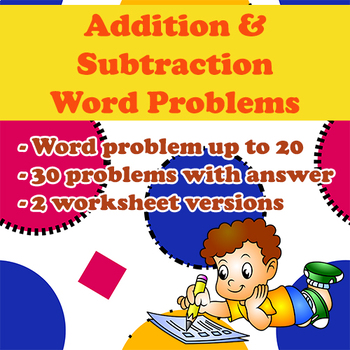 Preview of Interactive Addition & Subtraction Word Problems (Up to 20)
