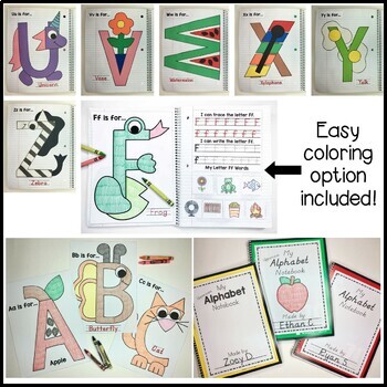 Interactive Alphabet Notebook by Crafty Bee Creations | TpT