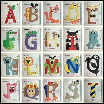 Interactive Alphabet Notebook Uppercase Alphabet Letter Craft Activities