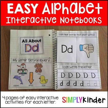 Interactive Notebook Alphabet By Simply Kinder Tpt