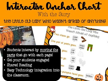 Preview of Interactive Anchor CHART "The Little Old Lady Who Wasn't Afraid of Anything"