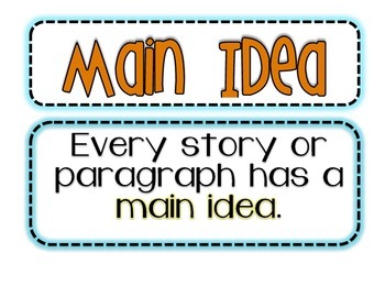 Interactive Anchor Charts - Main Idea & Details by Amazing Documents