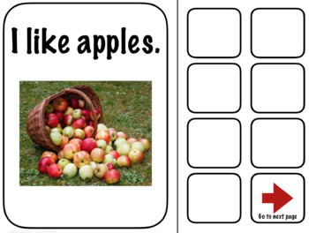 Preview of Interactive Apple Book: Highlighting Core Word 'Like' - NO Print NO Prep!