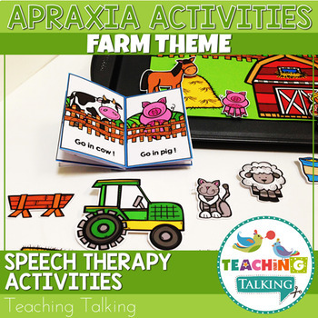 Preview of Apraxia Of Speech Activities for Speech Therapy | Farm Theme | with BOOM Cards