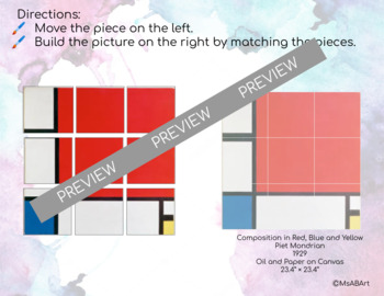 Preview of Interactive Art History - Google Slides/Classroom Ready - Mondrian