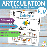 F and V Articulation Interactive Books for Speech Therapy