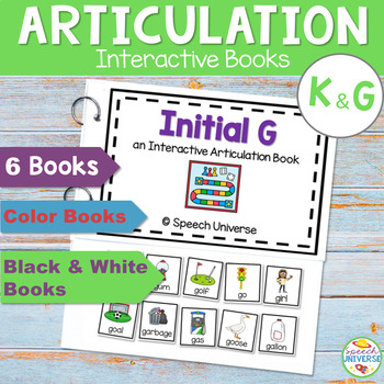Preview of K and G Articulation Interactive Books for Speech Therapy