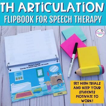 Preview of TH Articulation Activities Flipbooks for Voiced & Voiceless TH Words & Sentences