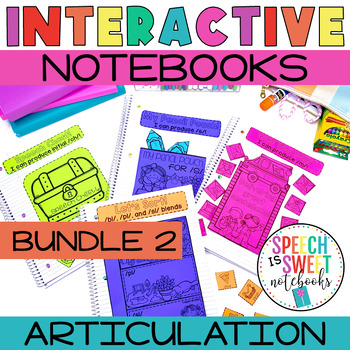 Preview of Articulation Activities | Speech Therapy Notebooks | Vocalic R, D, J, Z, B, W