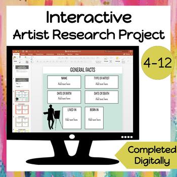 Preview of Interactive Artist Research Project - Distance Learning