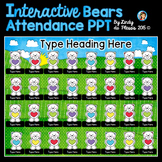 Valentine's Day Bears Interactive Attendance PowerPoint