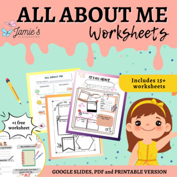 Preview of Interactive Back To School Activity: All About Me Worksheets - BUNDLE