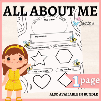 Preview of Interactive Back To School Writing Activity: All About Me Worksheet 10