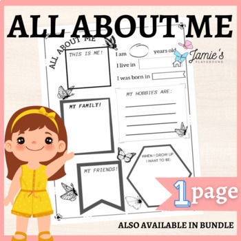 Preview of Interactive Back To School Writing Activity: All About Me Worksheet 5
