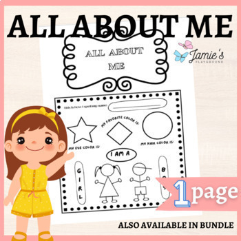 Preview of Interactive Back To School Writing Activity: All About Me Worksheet 9