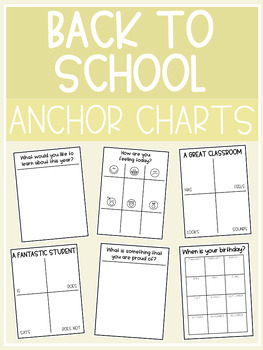 Preview of Interactive Back to School Anchor Charts The Simple Side