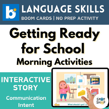 Preview of Interactive Back to School Animated Short Story Speech Therapy Boom Cards