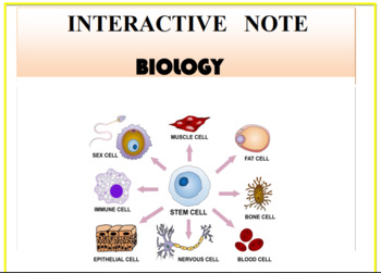 Preview of Interactive Biology Lesson Notes with Worksheets