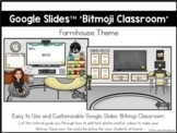 Interactive Bitmoji Classroom - Editable Google Slides - FARMHOUSE THEME