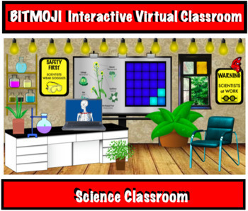Preview of Interactive Bitmoji Classroom - SCIENCE THEME