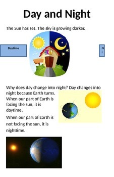 Preview of Interactive Book: Day and Night/Seasons