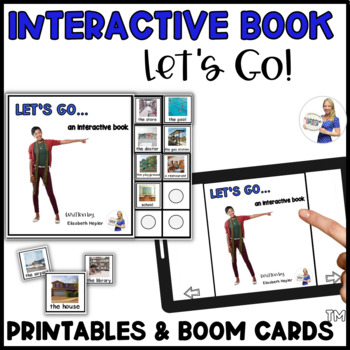 Preview of Interactive Book for Analytic or Gestalt Language & Core Vocabulary: Let’s Go To