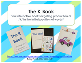 Interactive Book for Articulation Therapy - Initial /k/ Sound