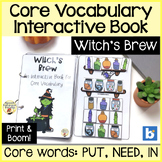 Interactive Book for Core Vocab: Witch's Brew - Print and Boom