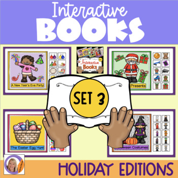 Preview of Interactive Books Set 3: Holiday themes!