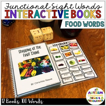 Preview of Interactive Books for Functional Reading in Life Skills & SPED: Food Sight Words