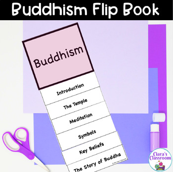 Preview of Interactive Buddhism World Religion Flip Book