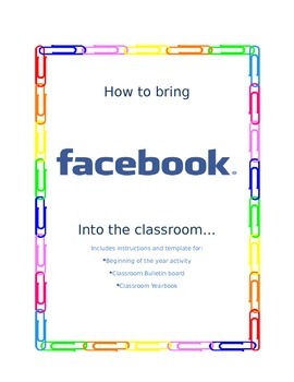Preview of Interactive Bulletin Board - Beginning of the Year Activity - Facebook Yearbook
