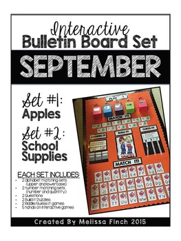 Preview of Interactive Bulletin Board Set- SEPTEMBER