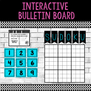 Preview of Interactive Bulletin Board | Sudoku | Sudoku for Kids Printable | Math Resources