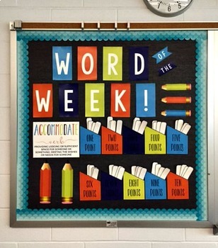 Interactive Bulletin Board: Word of the Week for 6th Grade | TpT