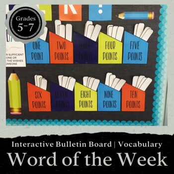 Preview of Interactive Bulletin Board for Vocabulary & Word of the Week 6th Grade