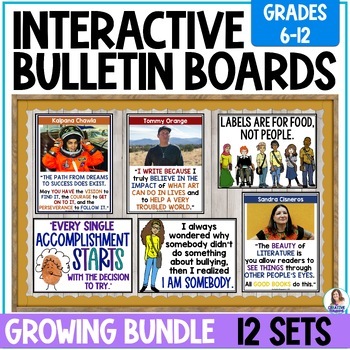 Preview of Interactive Bulletin Boards GROWING Bundle - Asian Pacific American Heritage
