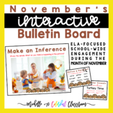 Interactive Bulletin Boards - November Literacy Posters