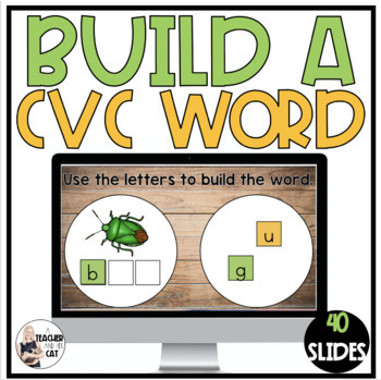 Preview of Interactive CVC Word Practice - Build a Word {Distance Learning}