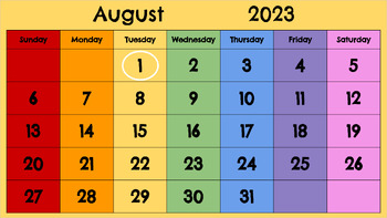 Preview of Interactive Calendar 2023-2024 School Year