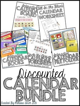 Preview of Interactive Calendar Activities- Discounted Bundle for Children with Autism