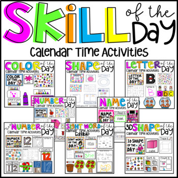 Preview of Skill of the Day Calendar Companion Bundle Back to School Activities