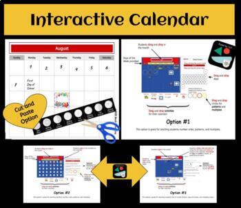 Preview of Interactive Calendar / Moon Cycle / Patterns / STEAM