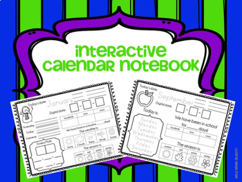 Preview of Interactive Calendar Notebook