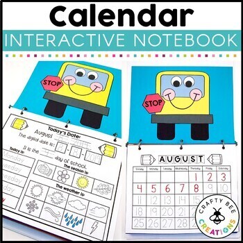Preview of Interactive Calendar Notebook | Seasonal Crafts | Calendar Worksheet Activities