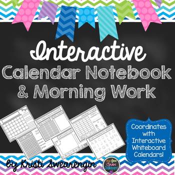 Preview of Interactive Calendar Notebook and Morning Work